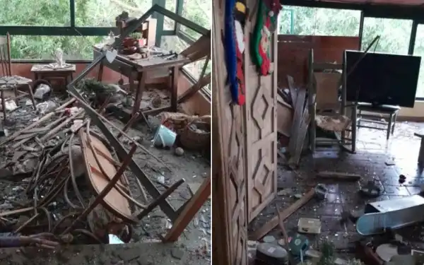 Damage to Elena Berti&rsquo;s house. | Credit: Photo courtesy of the Berti family