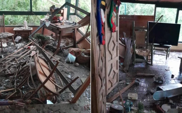 Damage to Elena Berti&rsquo;s house. | Credit: Photo courtesy of the Berti family