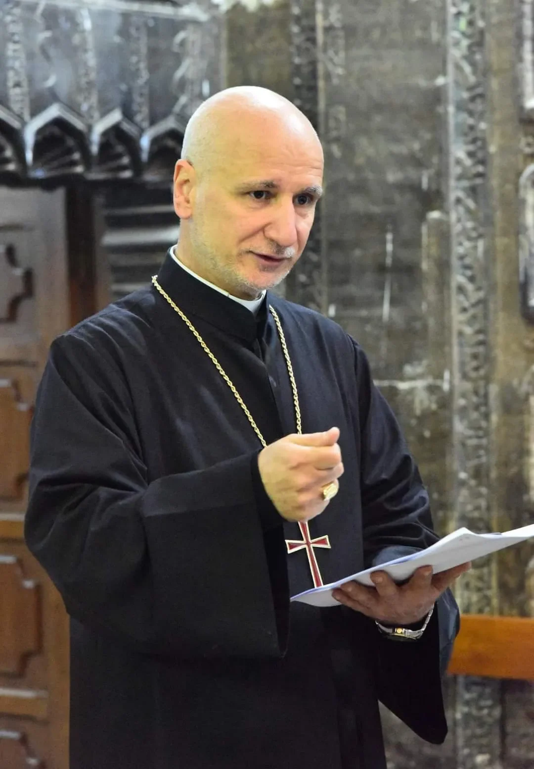 Father Mazen Mattoka, superior of the ancient Mar Behnam and Sarah Monastery in Iraq. | Credit: Photo courtesy of Father Mazen Mattoka