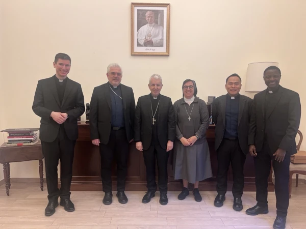 Bishop Emeritus Luis Quinteiro Fiuza of Tui-Vigo in Spain, the head of the Apostleship of the Sea (second from right) at the Dicastery for Promoting Integral Human Development. | Credit: Dicastery for Promoting Integral Human Development