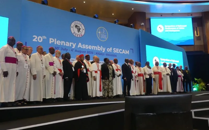 Members of the Symposium of Episcopal Conference of Africa and Madagascar (SECAM) meet at the 20th Plenary Assembly held in Kigali, Rwanda, from July 30 to Aug. 4, 2025, under the theme &ldquo;Christ, Source of Hope, Reconciliation, and Peace.&rdquo; | Credit: ACI Africa