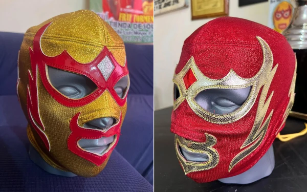 Friar Stormʼs mask and its variant. | Credit: Fray Tormenta Original